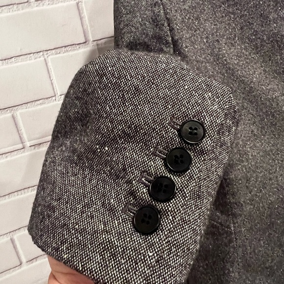 Talbots Vintage Wool Blend Tailored Classic gray Blazer Jacket Size 8 - Picture 8 of 16